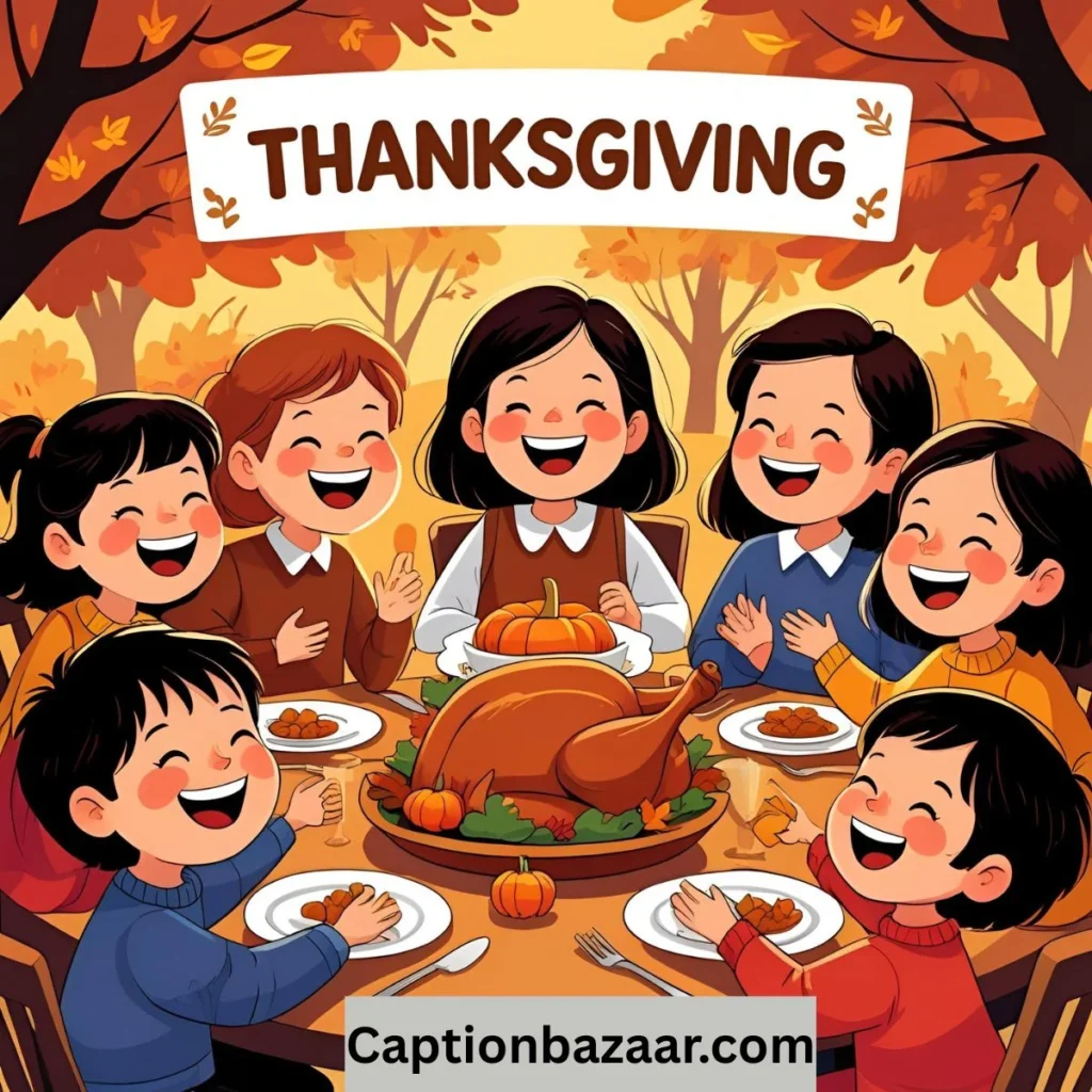 Child-Focused Thanksgiving Captions