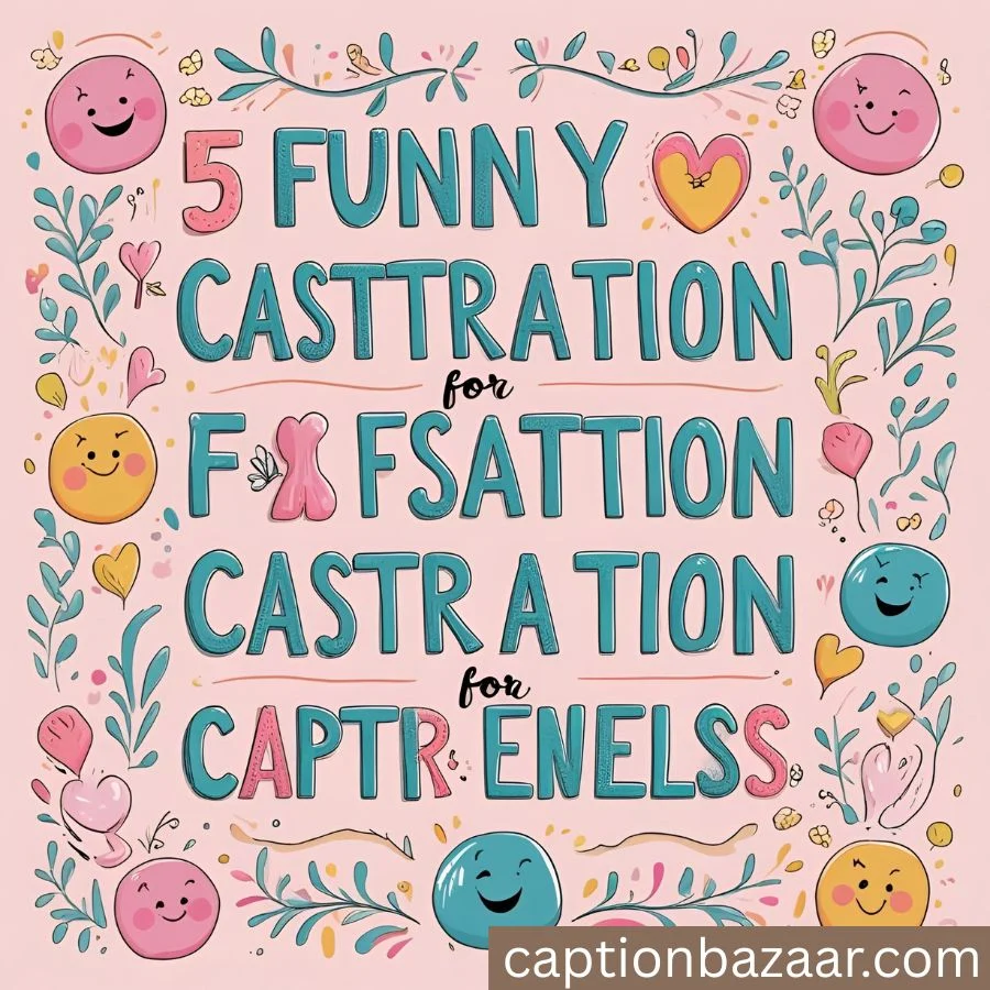 Five Funny Castration Captions for Social Media Posts