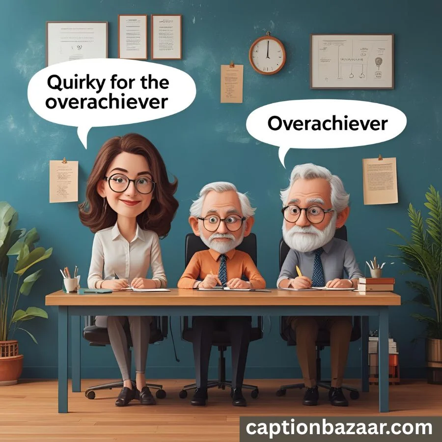 Quirky Captions for the Overachiever