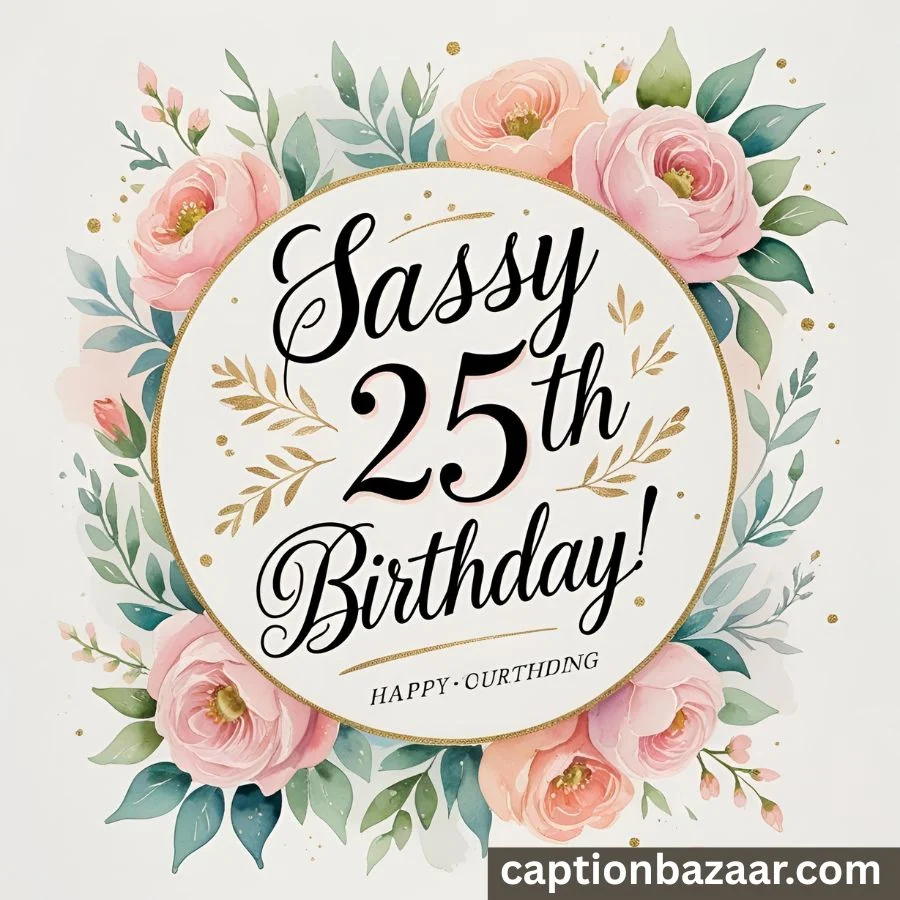 Sassy 25th Birthday Captions