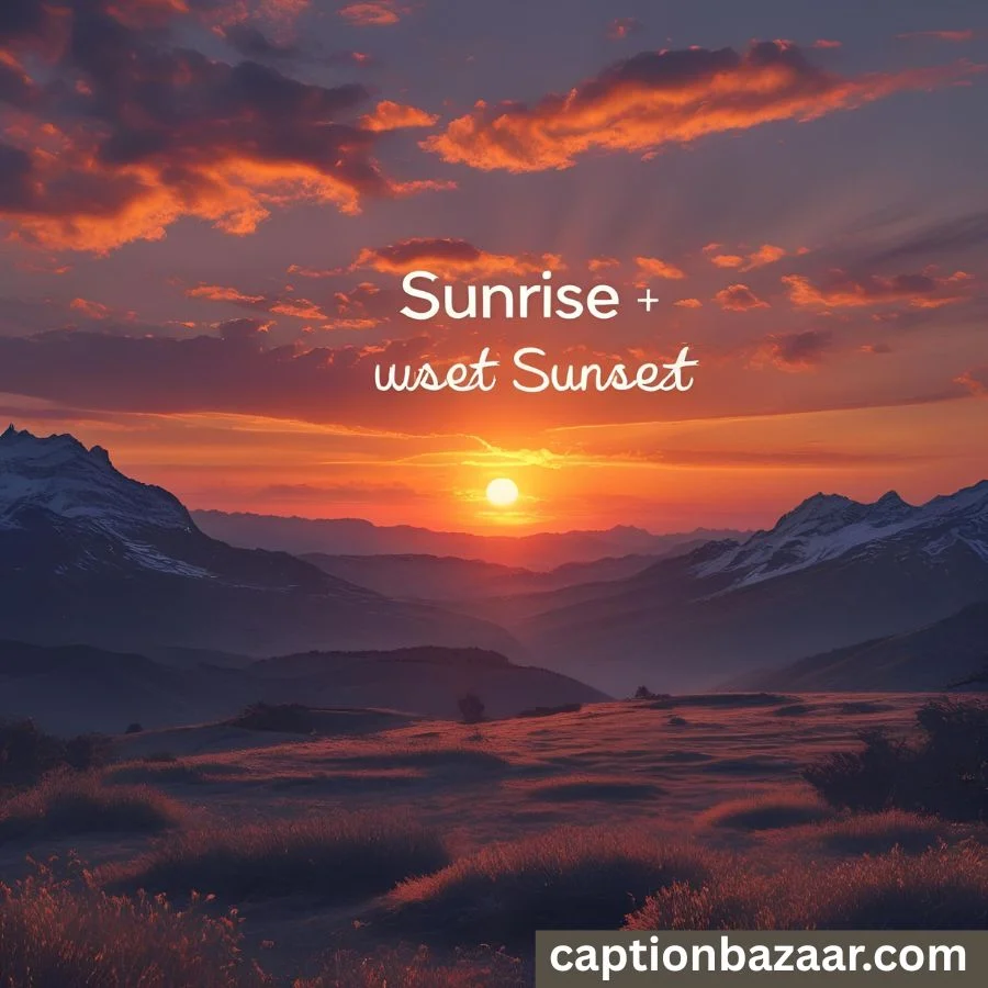 Sunrise & Sunset Captions