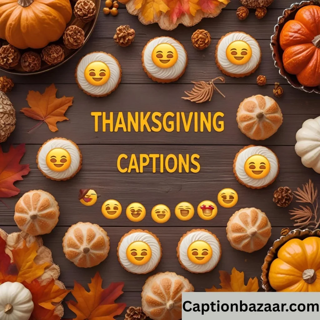 Thanksgiving Captions with Emojis