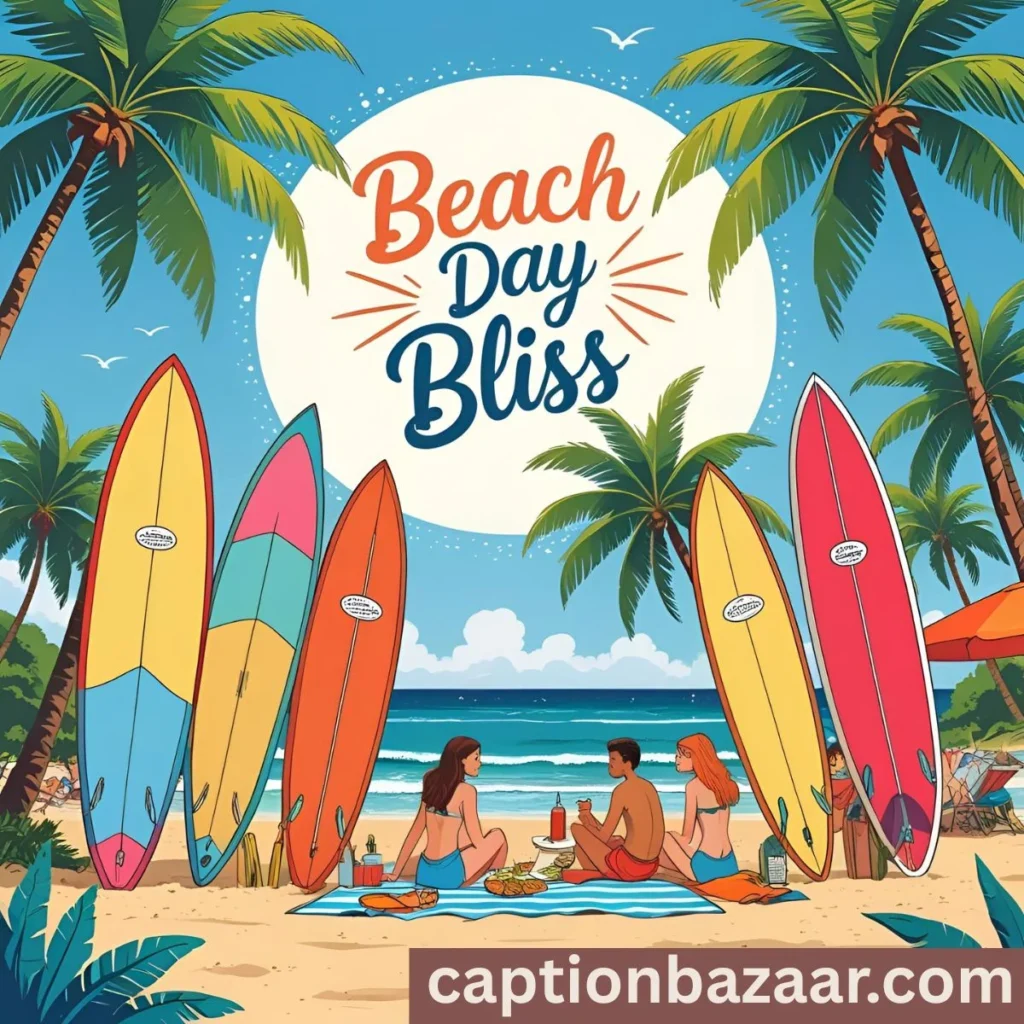 Beach Day Bliss Captions