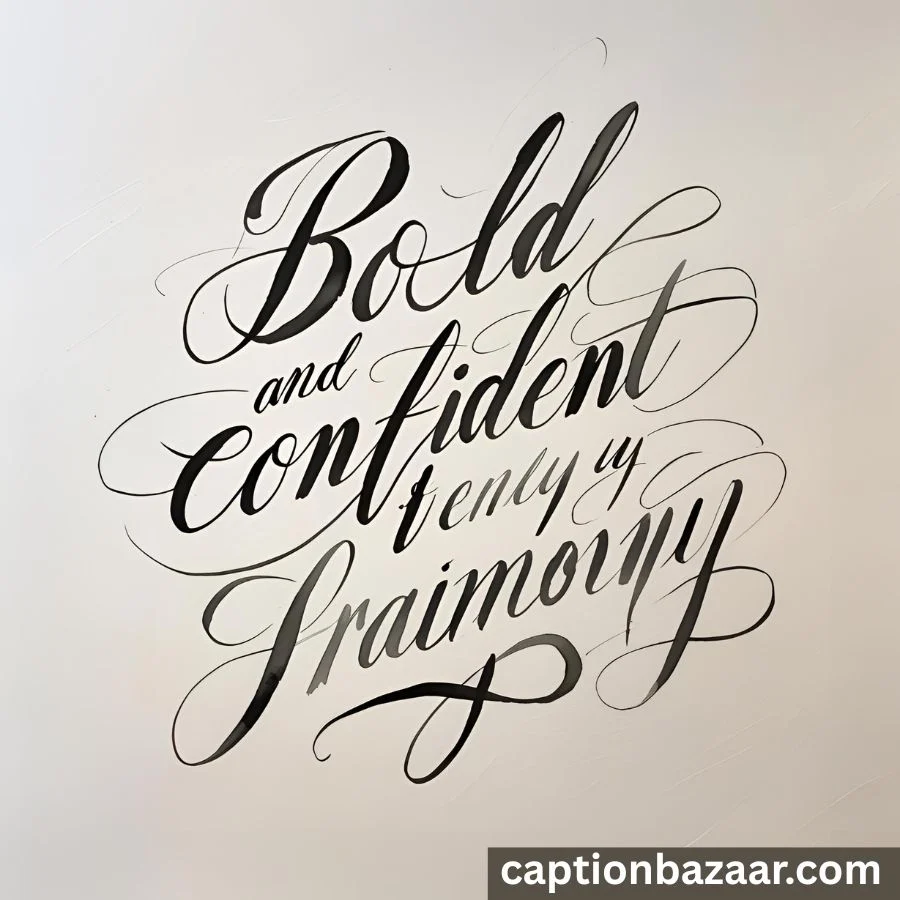 Bold and Confident Captions