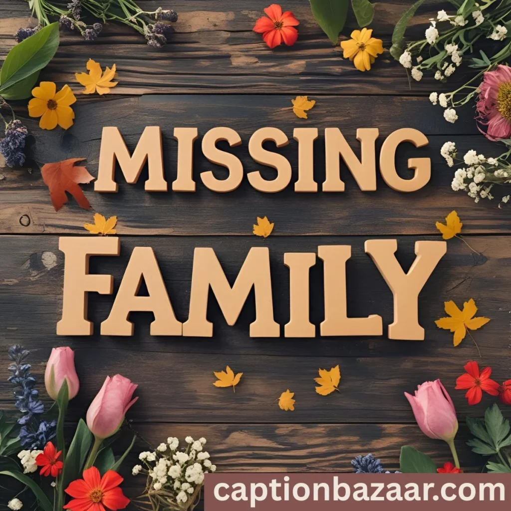 Captions About Missing Family