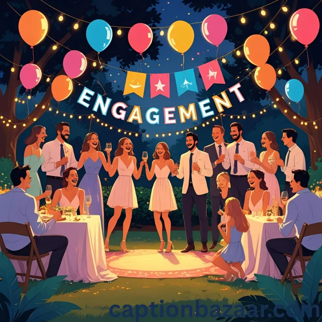 Captions for Engagement Parties