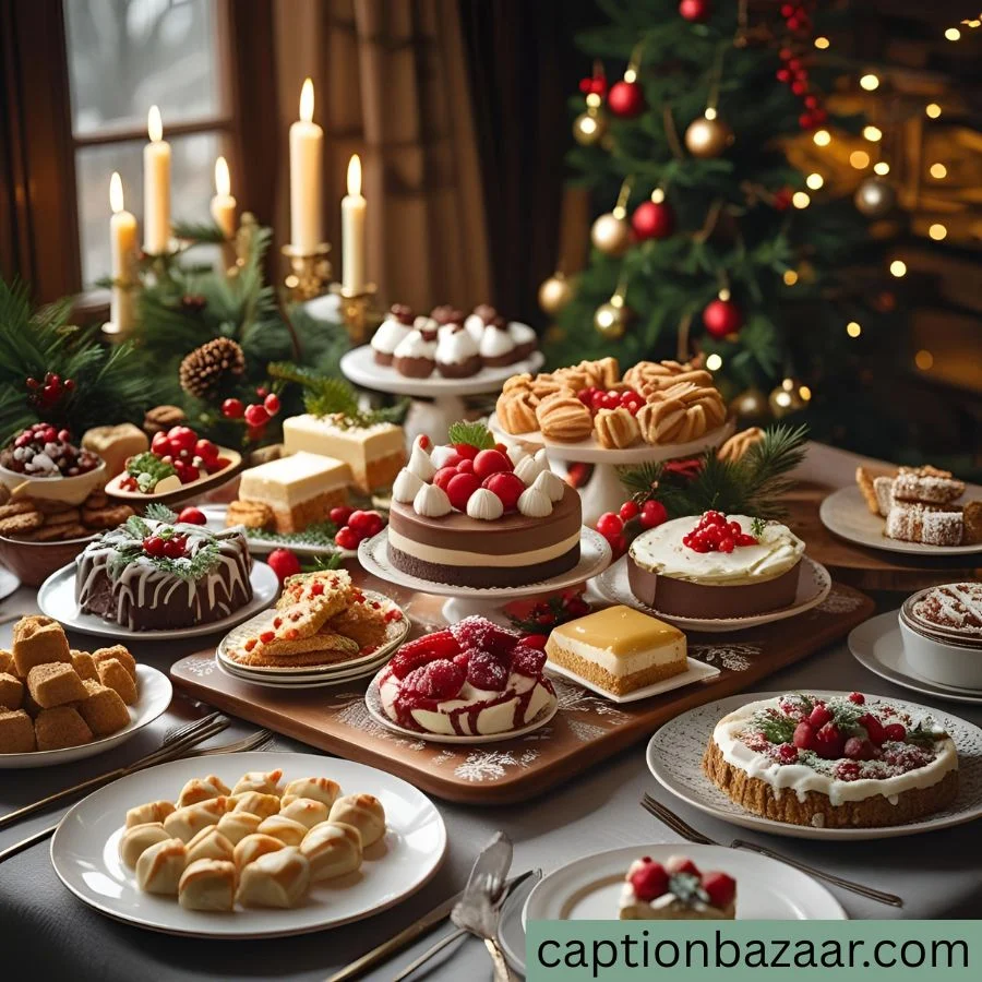 Christmas Captions with Food
