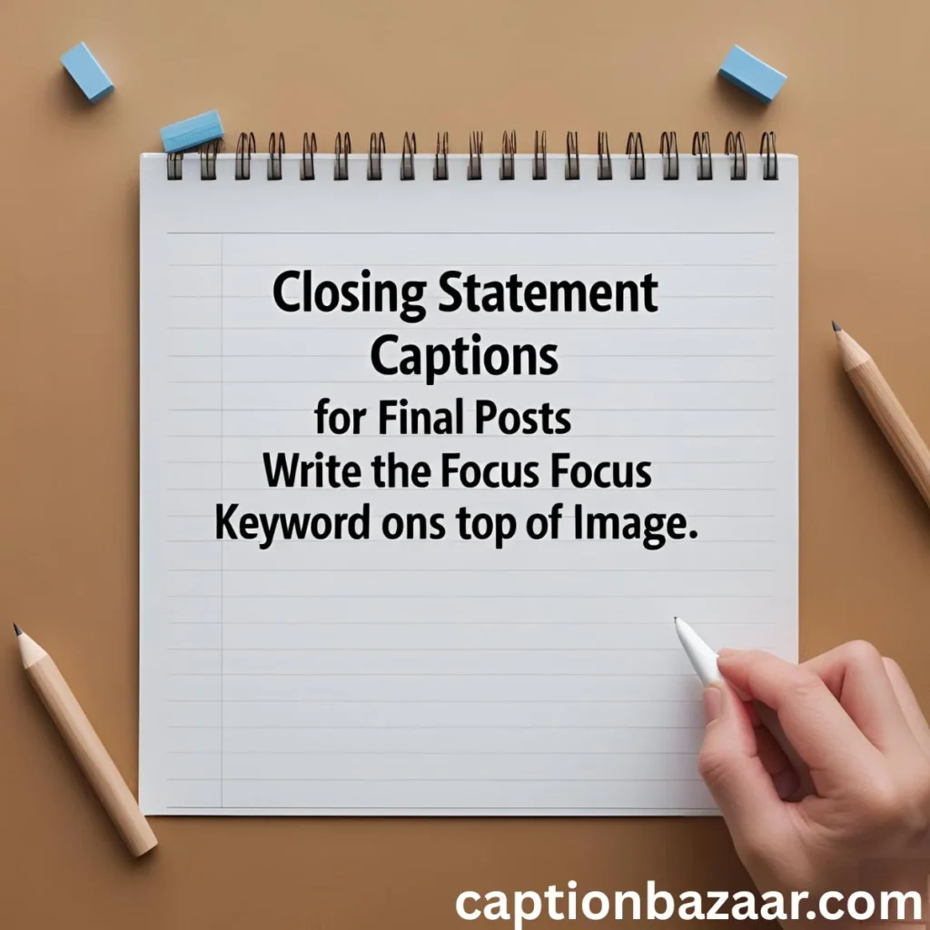 Closing Statement Captions for Final Posts