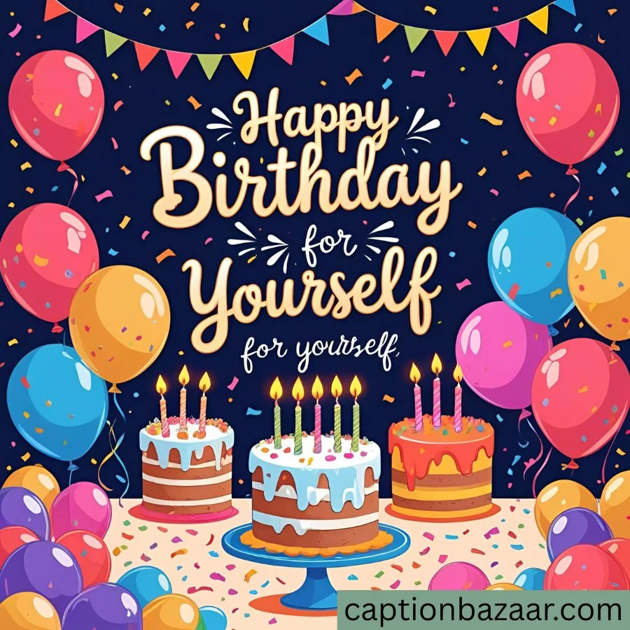 Cute Birthday Captions for Yourself