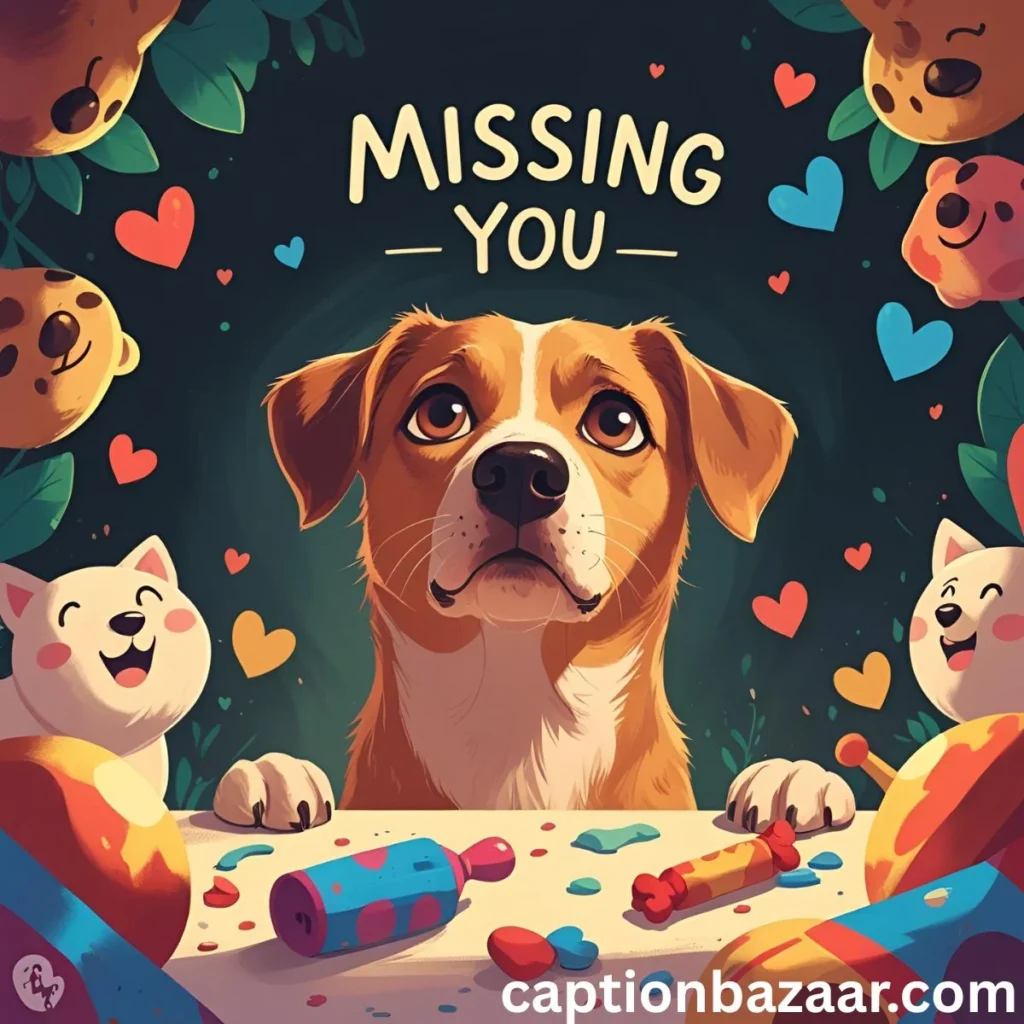 Dog Captions for Missing Your Pet 