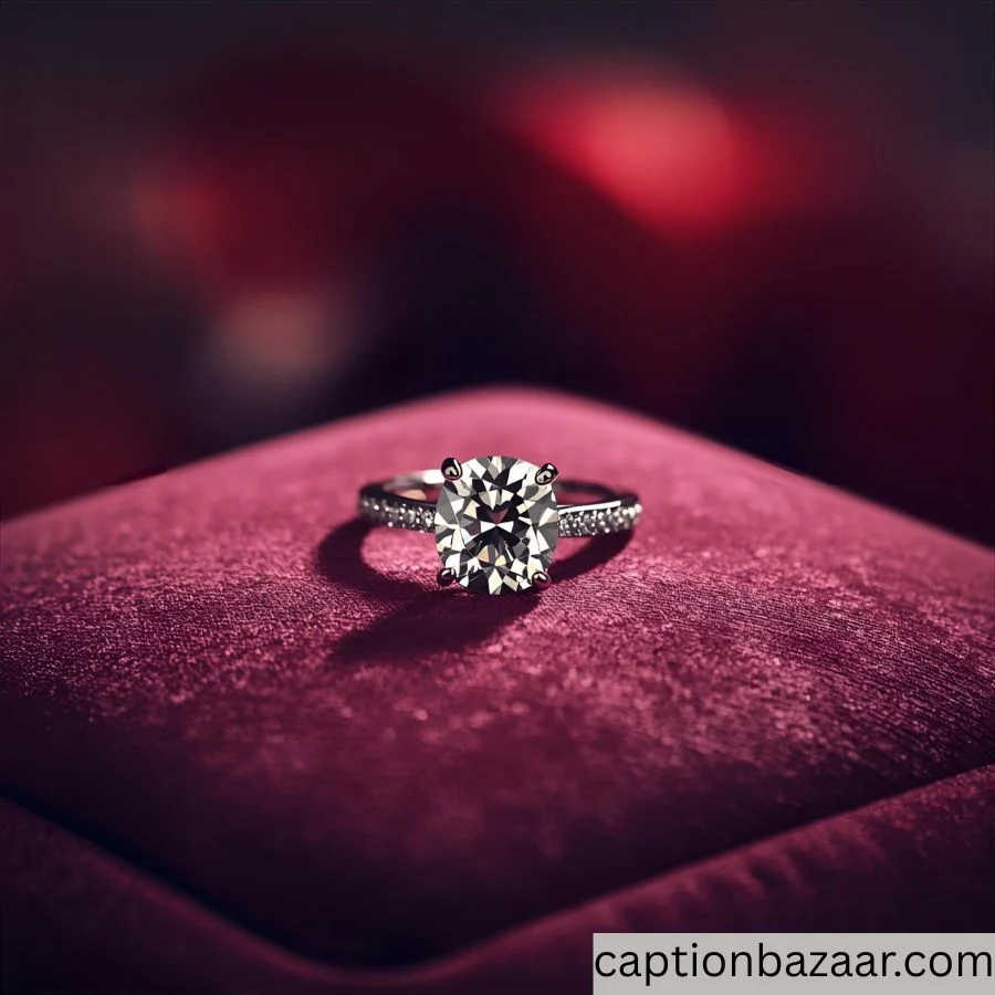 Engagement Captions with Rings