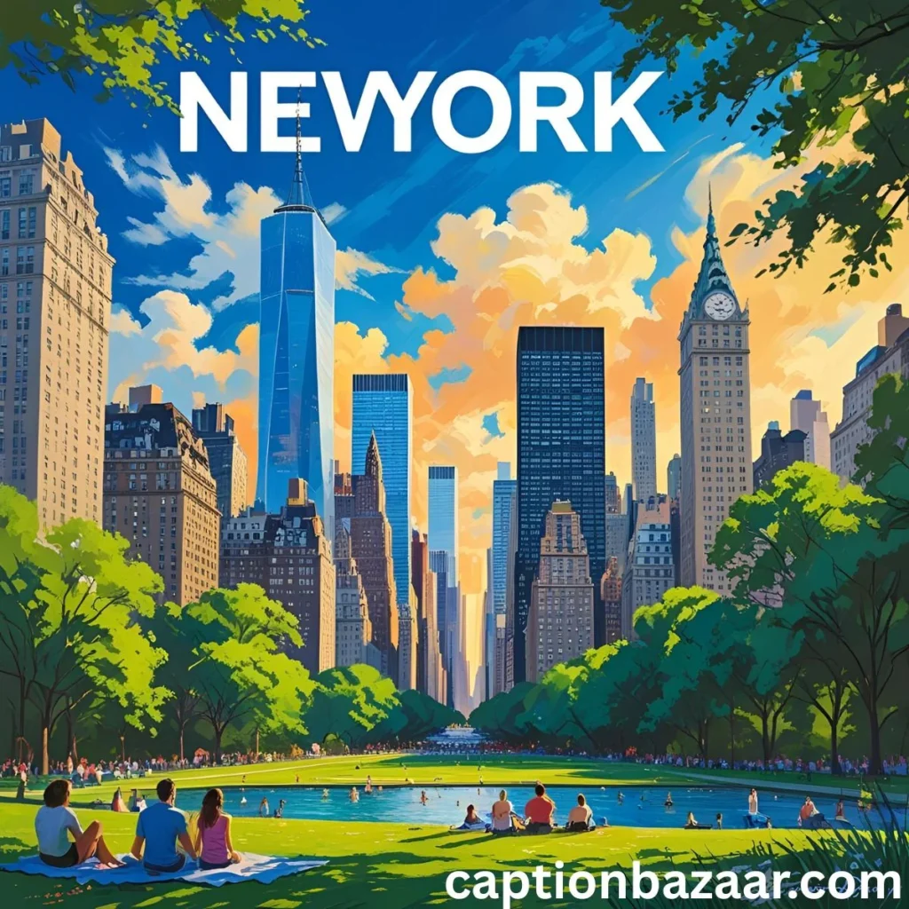 Iconic New York Skyline Captions