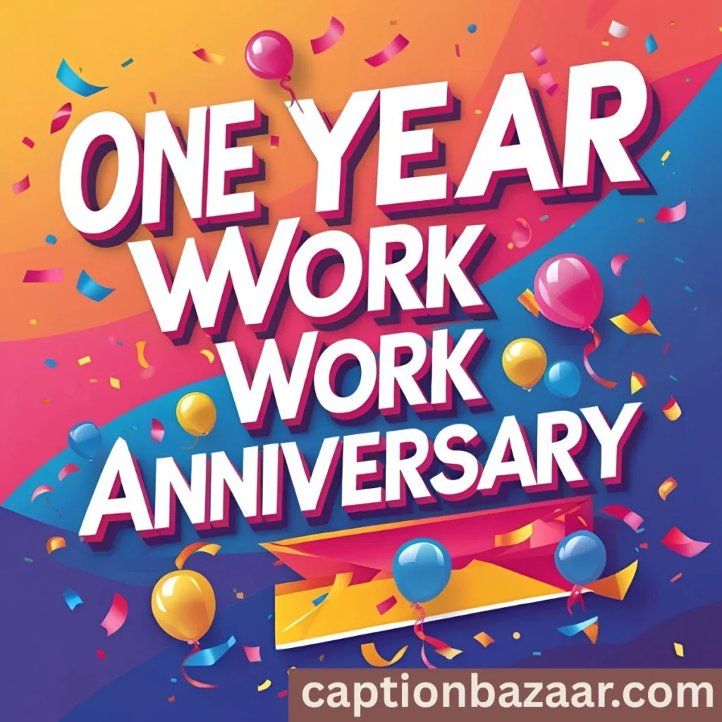 One Year Work Anniversary Captions