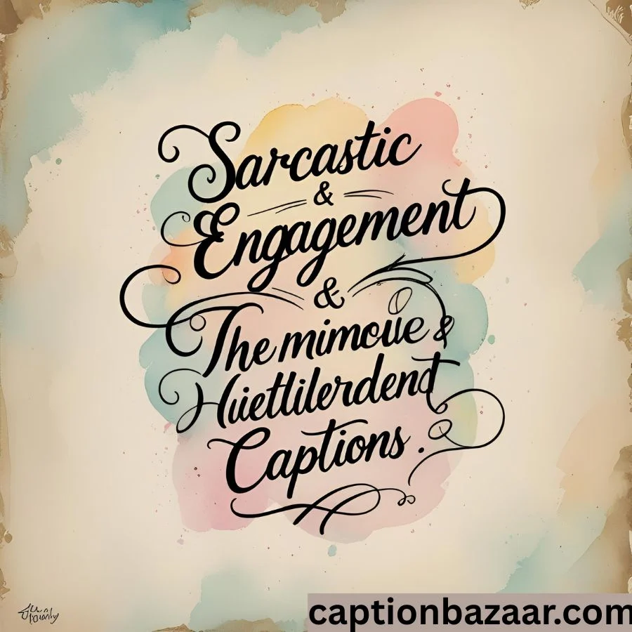 Sarcastic Engagement Captions
