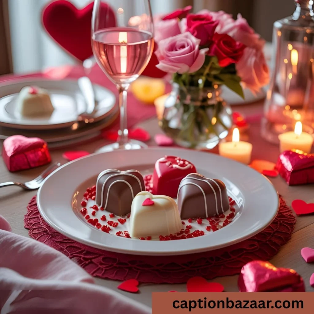 Valentine’s Day Captions with Food 