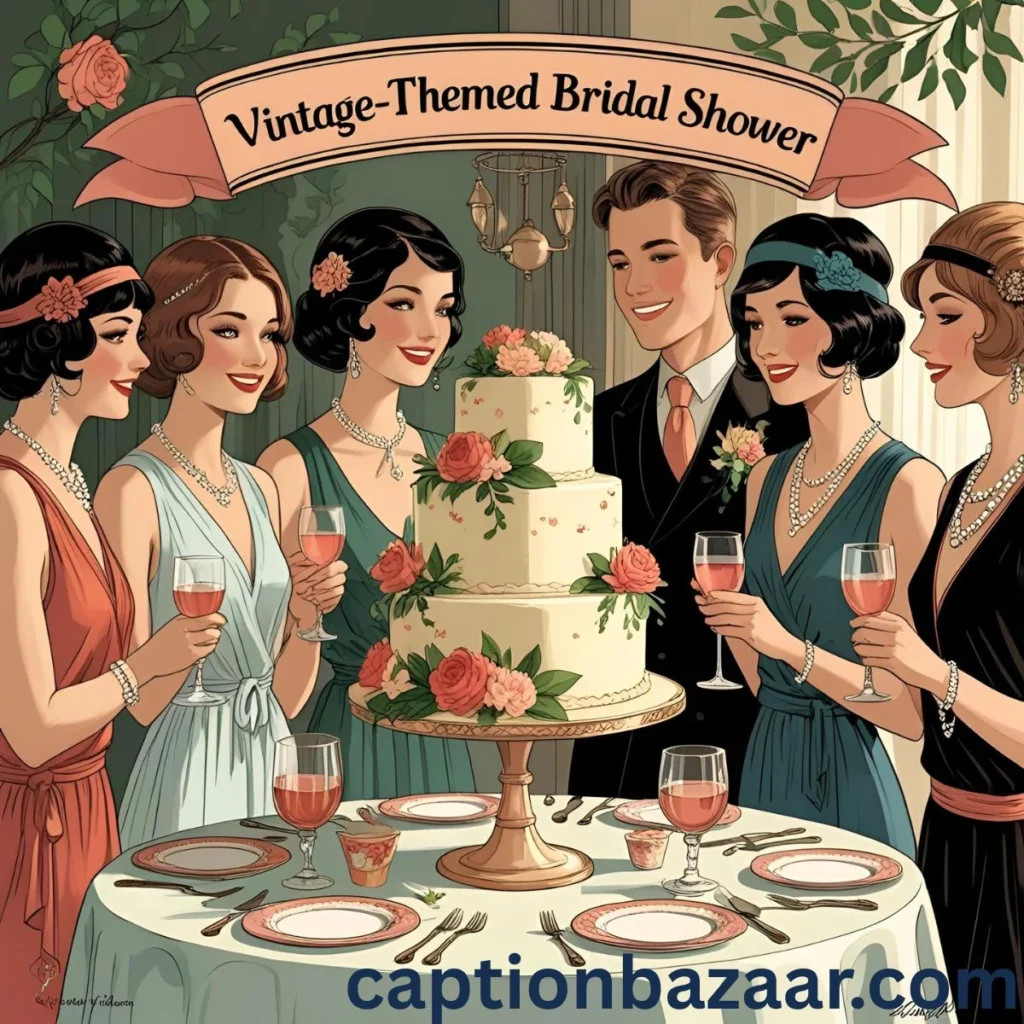 Vintage-Themed Bridal Shower Captions