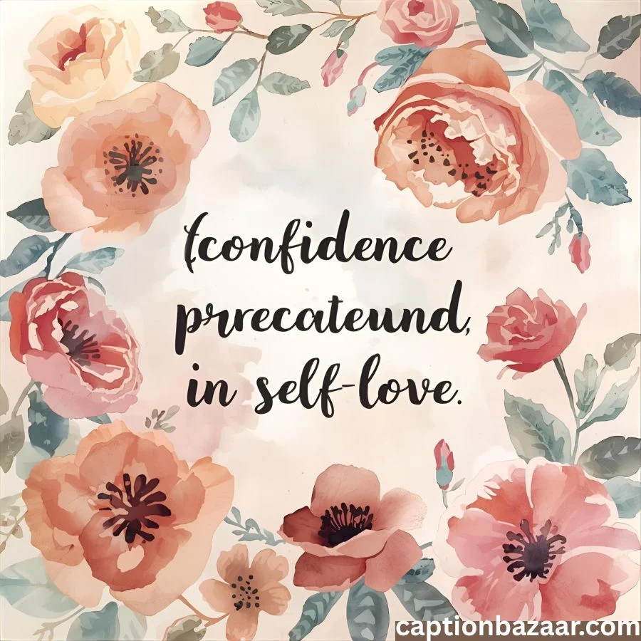 Confidence Captions for Girls 