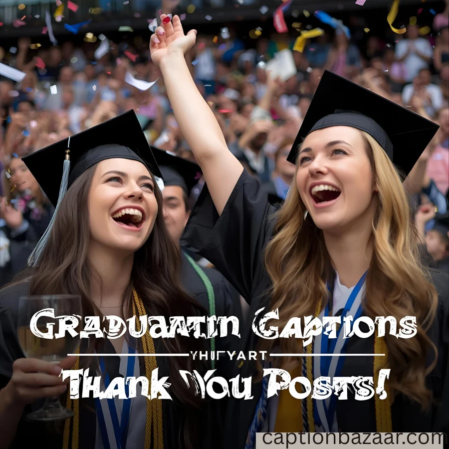 Graduation Captions for Thank You Posts