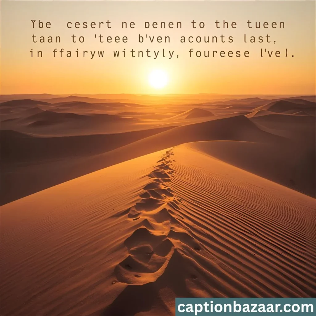  Inspirational Desert Captions