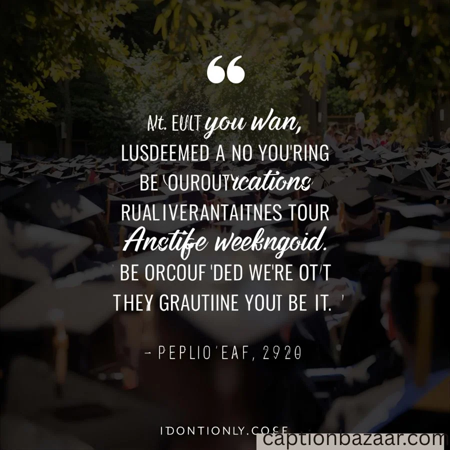 Inspirational Graduation Captions