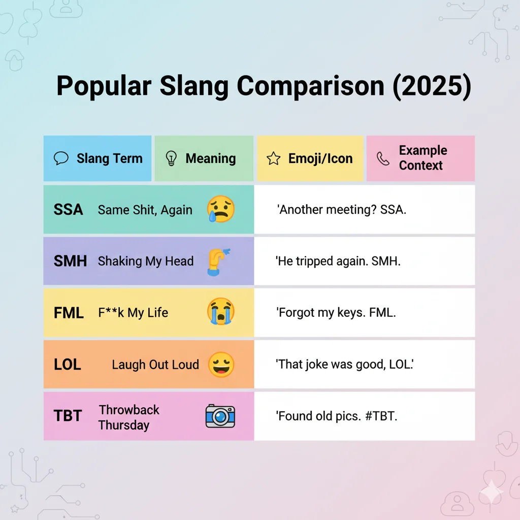 SSA vs Other Slang Terms