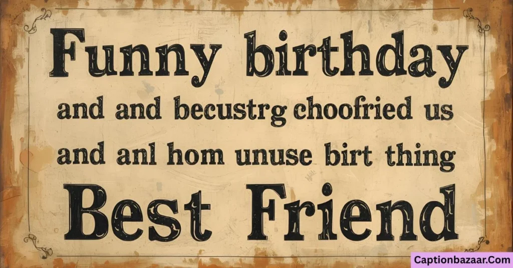 Funny Birthday Captions for Best Friend