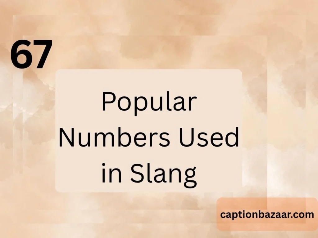 Popular Numbers Used in Slang