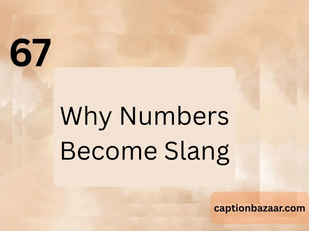 Why Numbers Become Slang